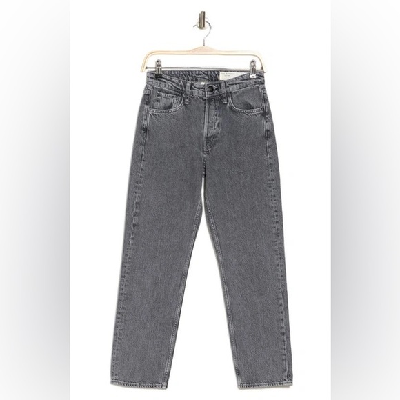 Rag & Bone Dre Low-Rise Boyfriend Acid Gray Denim Jeans - Picture 1 of 6
